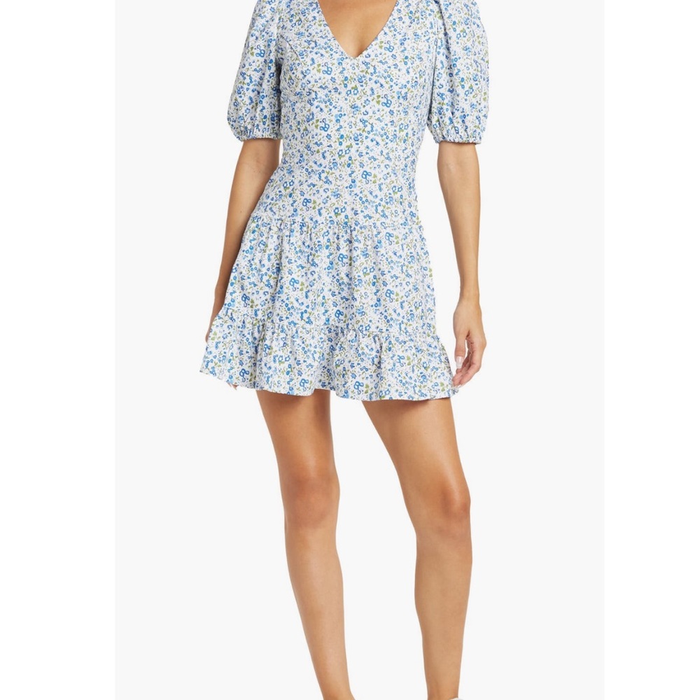 NWT French Connection Birch Puff Sleeve Poplin Dress